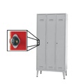 Cacifos Metálicos Triplo 3 Cacifos 1700x900x400mm Combinação Roleta