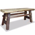  Banco em Madeira Reciclada Maciça 100x28x43 cm