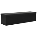  Banco de Arrumação Dobrável  150x38x38 cm Preto