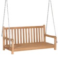  Banco de Baloiçar Teca Maciça 120x60x575 cm Castanho