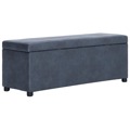 Banco C/ Espaço Arrumação 116 cm Camurça Artificial Cinzento