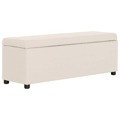 Banco C/ Compartimento de Arrumação 116 cm Poliéster Cor Creme