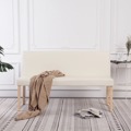 Banco 139,5 cm Couro Artificial Cor Creme