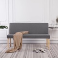 Banco 139,5 cm Poliéster Cinzento-claro
