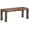 Banco 110 cm Madeira de Sheesham Maciça Cinzento