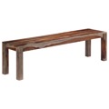 Banco 160 cm Madeira de Sheesham Maciça Cinzento