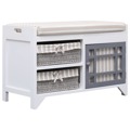 Banco de Corredor 70x33,5x45 cm Madeira de Paulownia Branco
