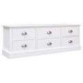 Banco de Corredor 115x30x40 cm Madeira Branco
