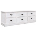 Banco de Corredor 115x30x40 cm Madeira Branco Antigo