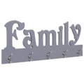 Cabide de Parede Family 74x29,5 cm Cinzento