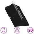 Conjunto de Cabides Antiderrapantes Veludo Preto 50 pcs