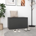 Banco de Corredor 80x40x45 cm Contraplacado Cinzento