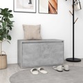 Banco de Corredor 80x40x45 cm Contraplacado Cinzento Cimento