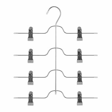 Cabide Múltiplo 5five Prateado Pinça Calças Ferro (32,5 X 37,6 cm)