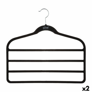 Cabides 5five Abs Calças Preto Nylon 2 Unidades (44,8 X 41,5 cm)