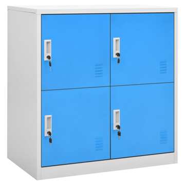 Cacifo 90x45x92,5 cm Aço Cinzento-claro e Azul