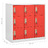 Cacifos 2 pcs 90x45x92,5 cm Aço Cinzento-claro e Vermelho