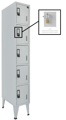 Cacifo Metálico Simples 5 Cacifos 1900x300x500 mm Cadeado Metálico