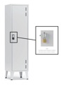 Cacifos Metálicos P/ Indústria Sujos / Limpos 1 Cacifo 1900x450x500mm Cadeado Metálico